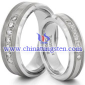 Faixas de casamento do tungstênio